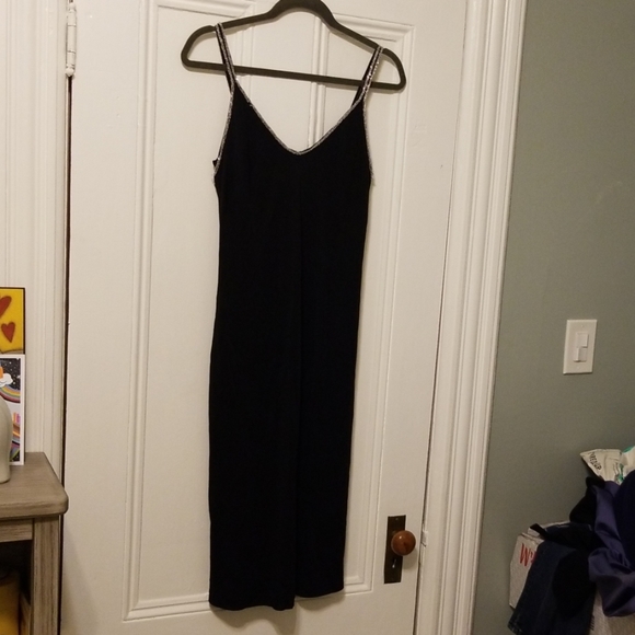 [La Perla] nwt embellished black slip dress. - Picture 1 of 7